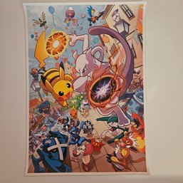 Mewtwo VS Pikachu Pokemon Rumble Pokemon Poster