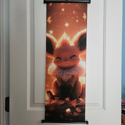 Happy Eevee Pokemon Peripheral Poster Scroll