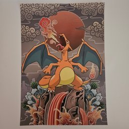 Japanese Style Charizard Pokemon Poster