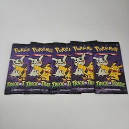 Lot Of 5 Trick Or Trade 2023 Halloween Pokemon Packs