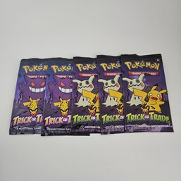 Lot Of 5 Trick Or Trade 2023 & 2022 Halloween Pokemon Packs