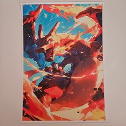 Blazing Charizard Pokemon Poster