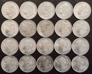 1921 Tube Of 20 American Morgan Silver Dollars BU