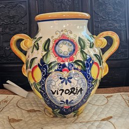 Vintage Ceramic Vase With Handles Orient Connection