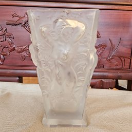 Lalique Four Seasons Style Crystal Vase