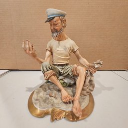 Dino Bonalberti Capodimonte Figure Sailor Fisherman Porcelain Statue