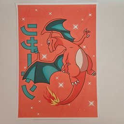 Japanese Style Charizard Pokemon Poster