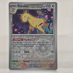 Persian Reverse Holo Pokemon 151 Scarlet & Violet