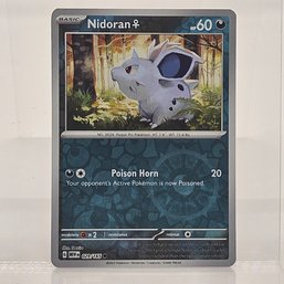 Nidoran Reverse Holo Pokemon 151 Scarlet & Violet