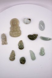 11 Pcs Natural Jade Pandent