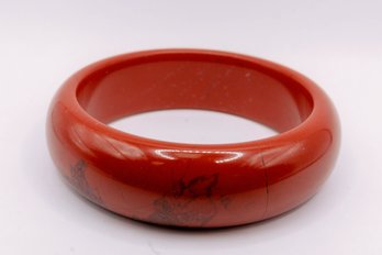 Natural Red Agate Bangle Inner Diameter 7.5 Inches