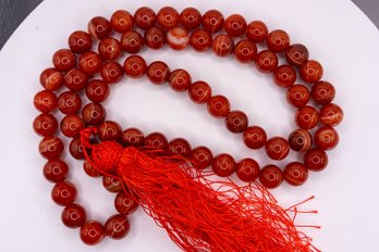 Natural Red Agate Necklace