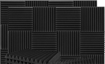 Pack Acoustic Foam Panels 1 X 12 X 12 Inches Large Sound Proof Foam Panels For Walls 36 Pieces