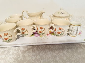 Mikasa Margaux Lot Coffee Tea Cup W/ Saucers D1006 Fine China Made In Japan