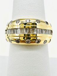 14KT Yellow Gold Natural Diamond Ring 6.5 - J11728