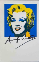 1960s Modernist Postcard On Paper Marker Signed Andy Warhol