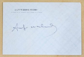 1960s Andy Warhol Studio Envelope Marker Signed Andy Warhol