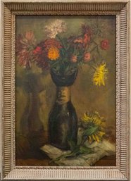 Mid Century 1953 Still Life Oil On Canvas Signed Yuliang 53