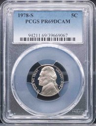 1978S 5C Jefferson Nickel PCGS PR69DCAM Blue Label