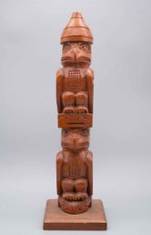 Vintage Wood Eagle Totem