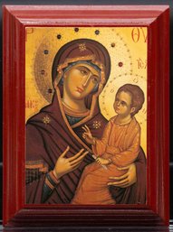 Greek Orthodox Monastery Wood Saint John Chrysostomos Icon