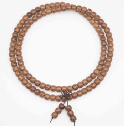 Chinese Wenge Wood Prayer Bead Necklace