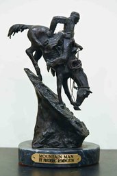 Vintage Frederick Remington Style Bronze Sculpture 'Mountain Man'