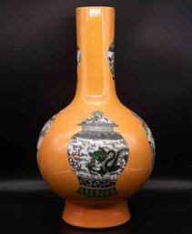 Chinese Kangxi Marked Large Porcelain Famille Rose Vase