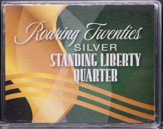 1927 Roaring Twenties Standing Liberty Silver Quarter With Certificate