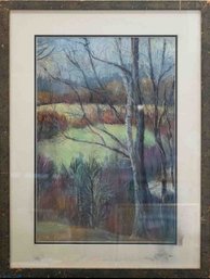Antique Impressionist Mixed Media On Paper Signed W, Kuhn