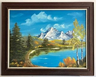 1979 Mountain Spring Time Oil On Canvas Signed