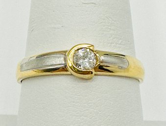 Natural Diamond Ring,14KT 2-Tone Gold'# 2429