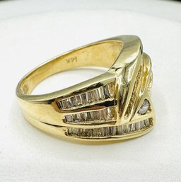 14KT Yellow Gold  Natural Diamond Ring  Baguette Diamond 1.00 Carat #2024