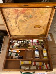 Painter Box With Wooden Palette