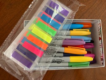 24 Color Markers And Note Flags