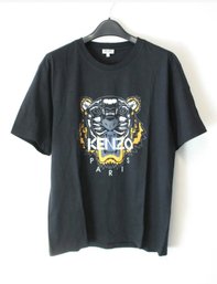 Kenzo Paris Ladies Black Tiger Cotton T-shirt  Women Size M