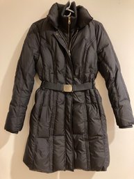 Super Warm Andrew Marc Slim Down Jacket Knee Length Women Size S