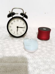 Clock, Bluetooth Speaker 3 Pieces