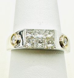 14KT White Gold Diamond Fancy Ring - J11303