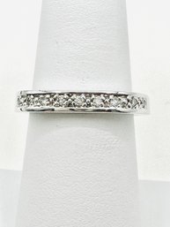 14Karat White Gold Natural Diamond Ring Size 6.75 -  J11486