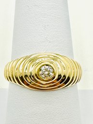 Natural Diamond Ring In 14KT Yellow Gold Size 8.25 - J11512