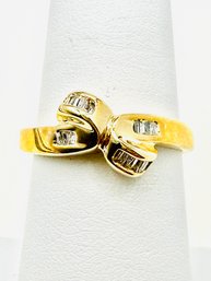 Natural Diamond Ring In 14KT Yellow Gold Size 6.75 - J11522