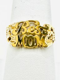 14 Karat Yellow Gold Best Mom Ring Size 7 - J11602