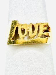 14 Karat Yellow LOVE Ring Size 4.75 - J11607
