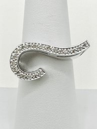 14KT White Gold Natural Diamond Ring Size 7 - J11717