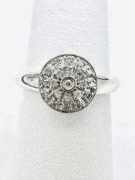 14KT White Gold  Natural Diamond Ring Size 7 - J11787