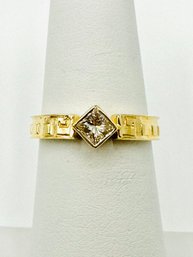 14KT Yellow Gold  Natural Diamond Ring Size 6 - J11831