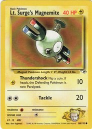 Lt. Surge's Magnemite Gym Heroes Series Vintage Pokemon Card