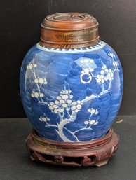 A Chinese Blue And White 'plum' Jar, 18th Century