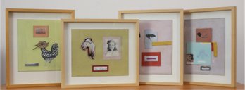Set Of 4 Matthew Rose Mixed Media Artworks - Framed & Signed, Famous Artist Collection